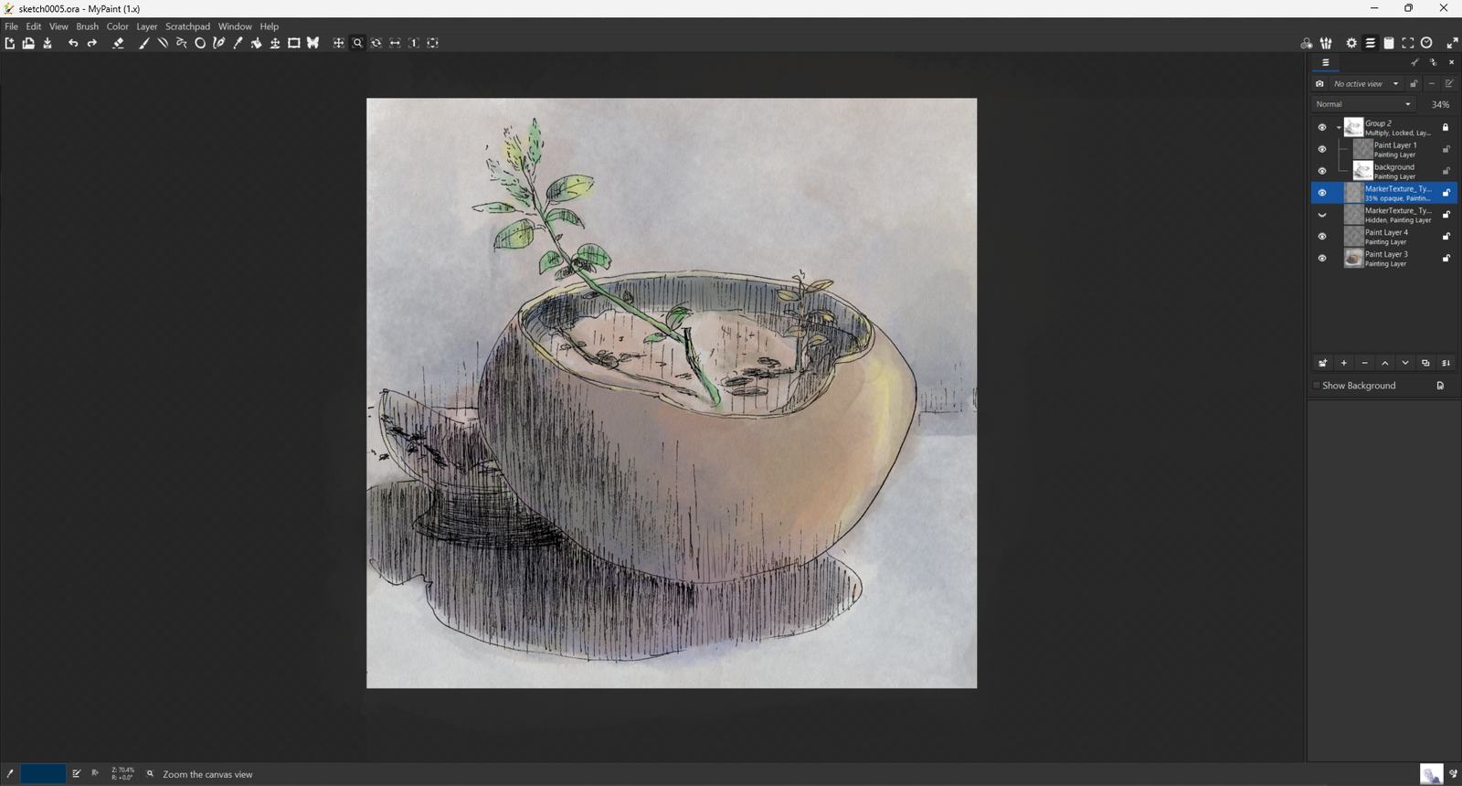 MyPaint interface